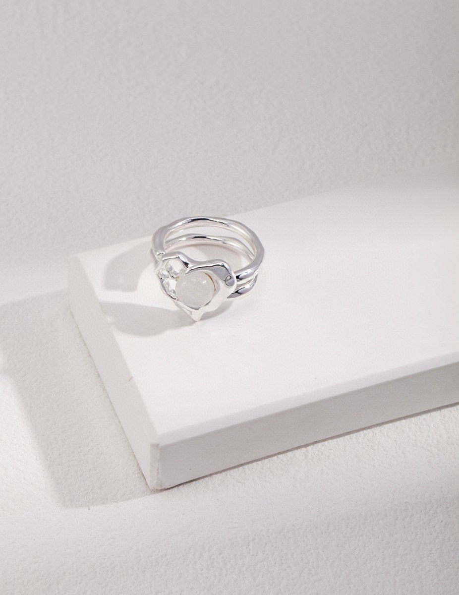 Lilian - Love Heart Opal Ring - Pearlorious Jewellery