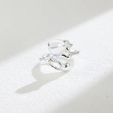 Lilian - Opal Rings October Birthstone Shinny Blue - Pearlorious Jewellery