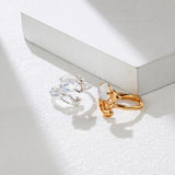 Lilian - Opal Rings October Birthstone Shinny Blue - Pearlorious Jewellery