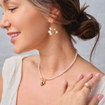 Lola - Love Heart Lock Freshwater Pearl Necklace - Pearlorious Jewellery