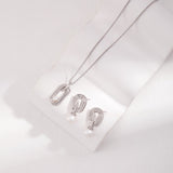 Luca - Letter O and Pearl Pendant Necklace Sterling Silver - Pearlorious Jewellery