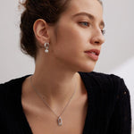 Luca - Letter O and Pearl Pendant Necklace Sterling Silver - Pearlorious Jewellery