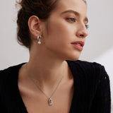 Luca - Letter O and Pearl Pendant Necklace Sterling Silver - Pearlorious Jewellery