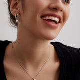 Luca - Letter O Sterling Silver and Pearl Drop Earrings - Pearlorious Jewellery