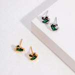 Maddie - Love Heart Green Strawberry Quartz Earrings - Pearlorious Jewellery