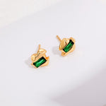 Maddie - Love Heart Green Strawberry Quartz Earrings - Pearlorious Jewellery