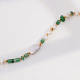 Maddie - Pearl Aventurine and Green Strawberry Quartz Necklace - Pearlorious Jewellery