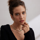 Maddie - Pearl Aventurine and Green Strawberry Quartz Necklace - Pearlorious Jewellery