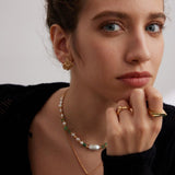 Maddie - Pearl Aventurine and Green Strawberry Quartz Necklace - Pearlorious Jewellery