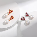 Madelyn - Love Heart Freshwater Pearl Earrings Cute Earrings New Year Earrings - Pearlorious Jewellery