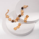 Mallory - Sterling Silver and Tigers Eye Gemstone Bracelet - Pearlorious Jewellery