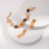 Mallory - Sterling Silver and Tigers Eye Gemstone Bracelet - Pearlorious Jewellery