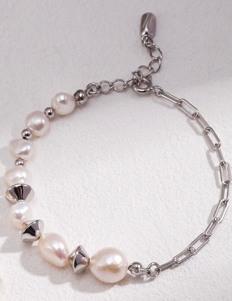Mandee - Sterling Silver and Baroque Pearl Bracelet - Pearlorious Jewellery