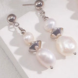 Mandee - Sterling Silver and Baroque Pearl Drop Earrings - Pearlorious Jewellery