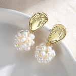 Mauve - French-Style Romantic Freshwater Pearl Bead Earrings - Pearlorious Jewellery