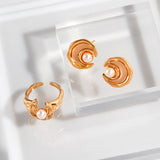 Mayla - Moon Shape Sterling Silver and Freshwater Pearl Earrings - Pearlorious Jewellery