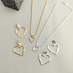 Melinda - Love Heart Pendant Sterling Silver Necklace - Pearlorious Jewellery
