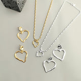 Melinda - Love Heart Pendant Sterling Silver Necklace - Pearlorious Jewellery