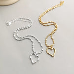 Melinda - Love Heart Pendant Sterling Silver Necklace - Pearlorious Jewellery