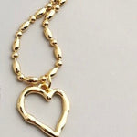Melinda - Love Heart Pendant Sterling Silver Necklace - Pearlorious Jewellery