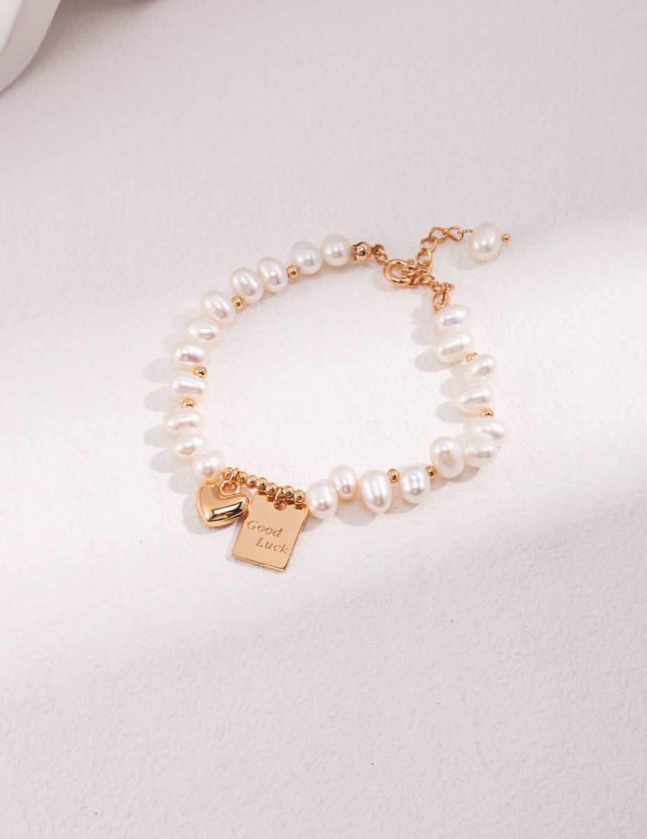 Millie - Good Luck Pendant and Heart Bracelet - Pearlorious Jewellery