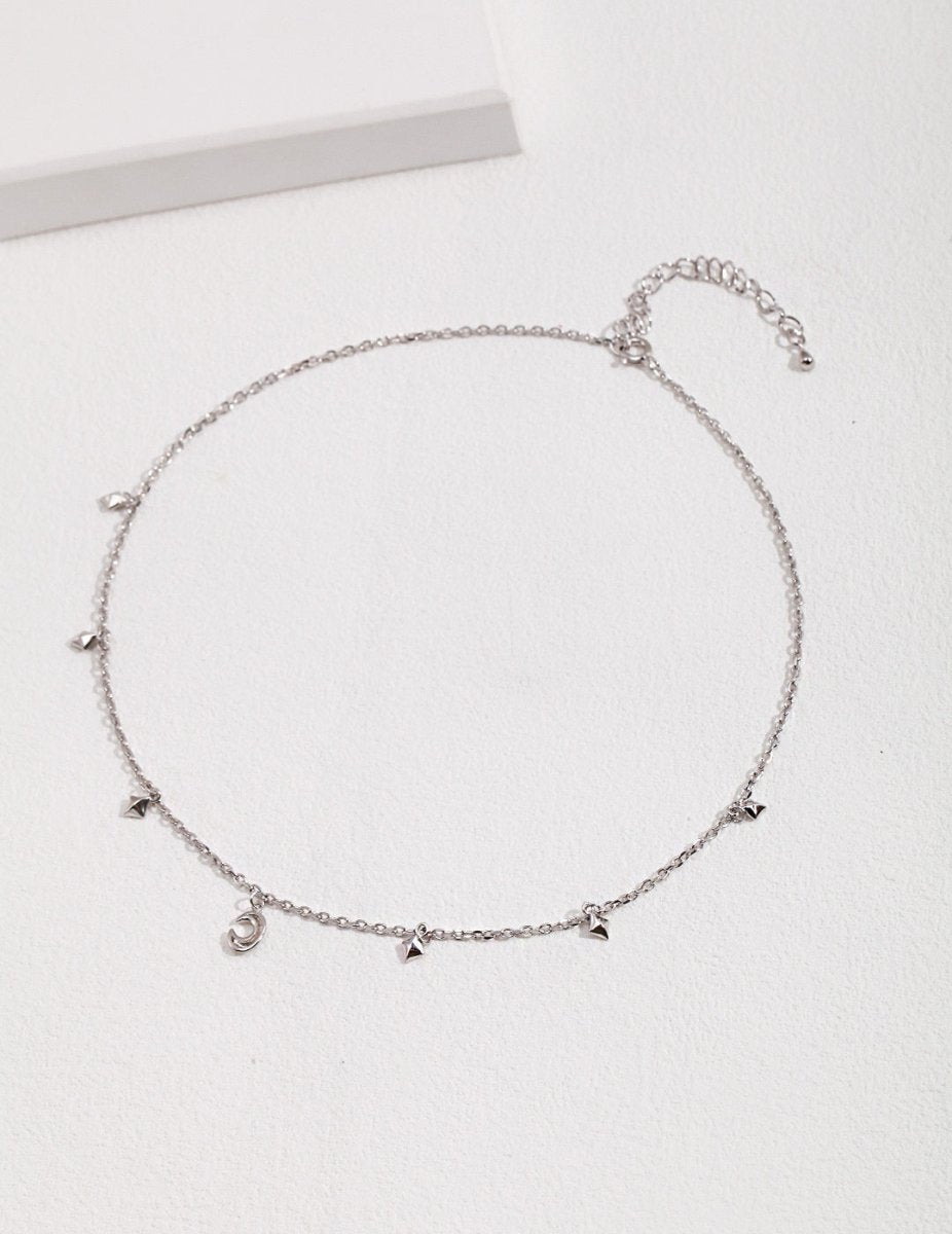 Millie - Moon and Star Sterling Silver Necklace - Pearlorious Jewellery