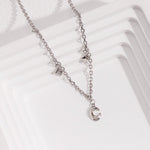Millie - Moon and Star Sterling Silver Necklace - Pearlorious Jewellery