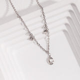 Millie - Moon and Star Sterling Silver Necklace - Pearlorious Jewellery