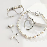 Molly - Freshwater Pearl and Sterling Silver Bead Bracelet - Pearlorious Jewellery