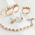 Molly - Freshwater Pearl and Sterling Silver Bead Bracelet - Pearlorious Jewellery