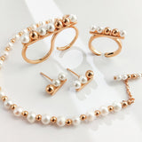 Molly - Freshwater Pearl and Sterling Silver Bead Bracelet - Pearlorious Jewellery