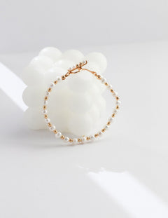 Molly - Freshwater Pearl and Sterling Silver Bead Bracelet - Pearlorious Jewellery