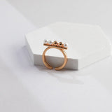 Molly - Pearl and Sterling Silver Bead Rings - Pearlorious Jewellery