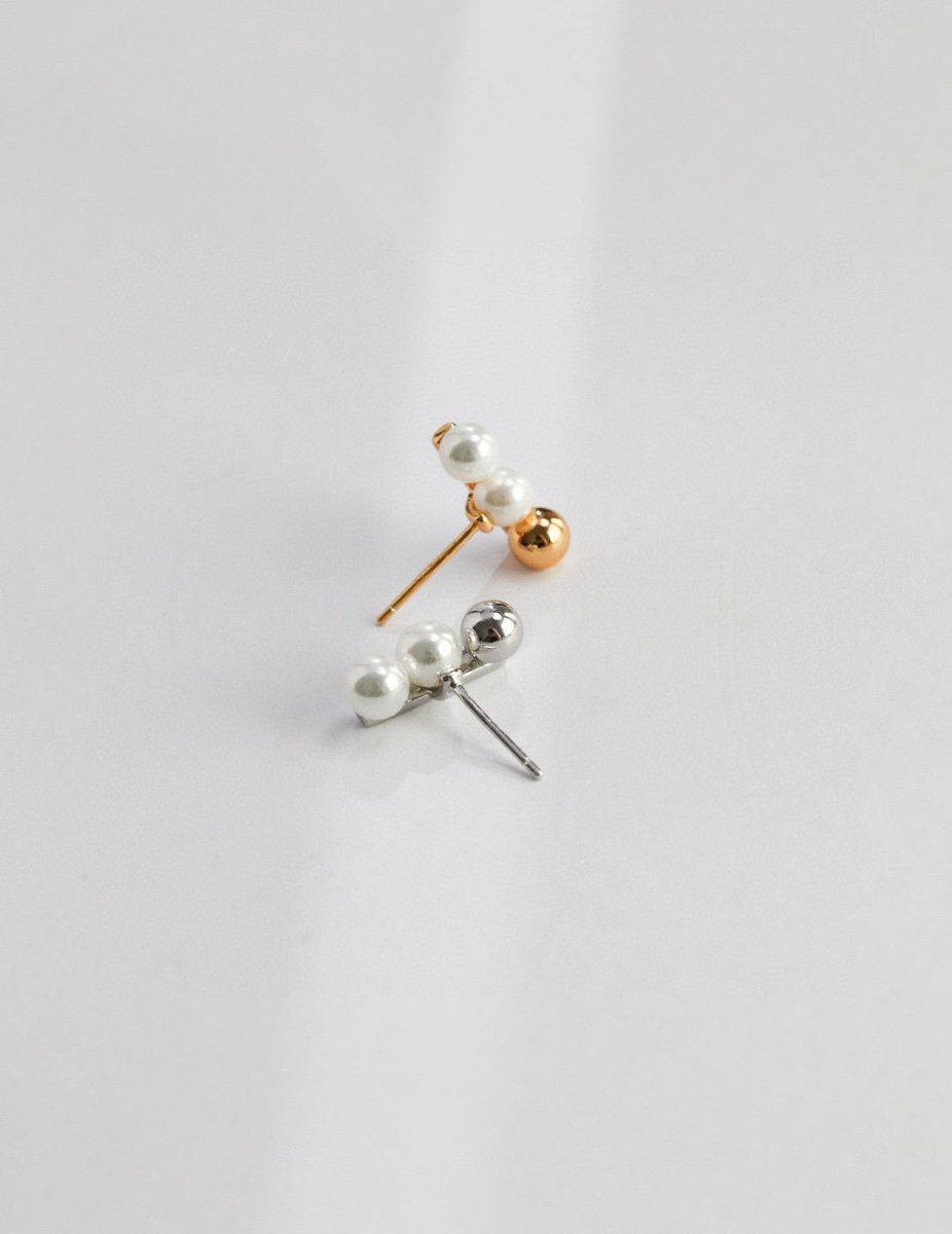 Molly - Unique Sterling Silver and Freshwater Beads Earrings - Pearlorious Jewellery