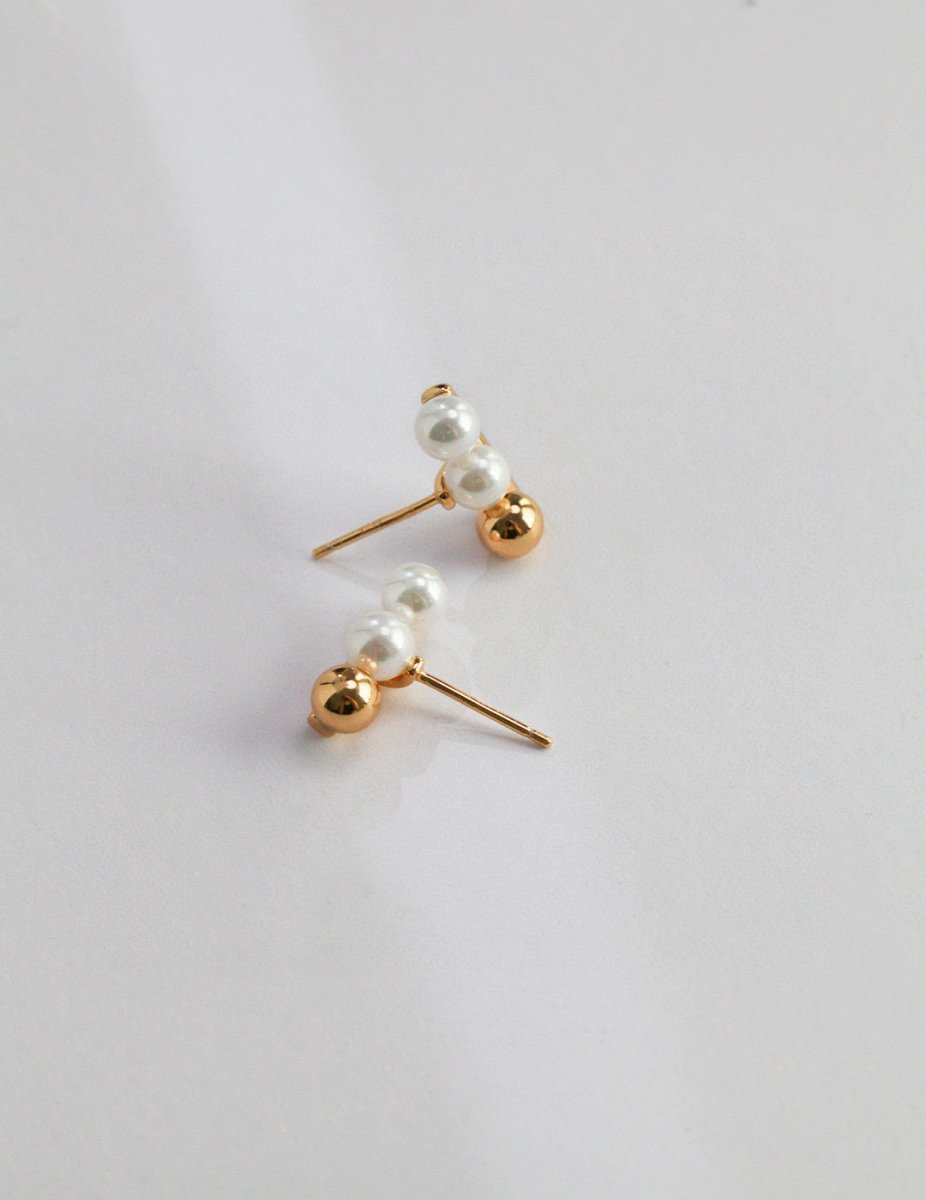 Molly - Unique Sterling Silver and Freshwater Beads Earrings - Pearlorious Jewellery