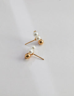 Molly - Unique Sterling Silver and Freshwater Beads Earrings - Pearlorious Jewellery