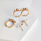Molly - Unique Sterling Silver and Freshwater Beads Earrings - Pearlorious Jewellery