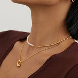 Mylah - Freshwater Pearl and Sterling Silver Beads Necklace - Pearlorious Jewellery