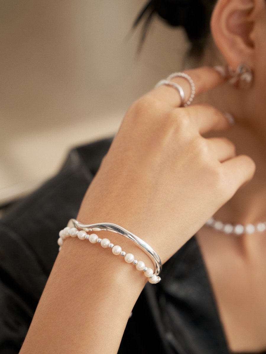 Nora - 3 Ways Pearl Bracelets - Sterling Silver with Pearls Bracelets - Pearlorious Jewellery