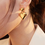 Olivia - Double Love Heart Sterling Silver Earrings - Pearlorious Jewellery