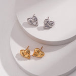 Ollie - Sterling Silver Love Heart Earrings - Pearlorious Jewellery