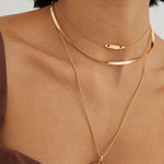 Ophelia - Simplicity Plain Sterling Silver Chain Necklace - Pearlorious Jewellery