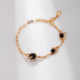Penelope - Sterling Silver and Black Agate Bracelet - Pearlorious Jewellery
