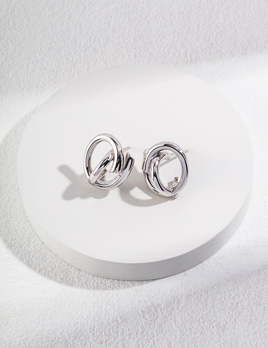 Renee - Minimalist Sterling Silver Spiral Earrings - Pearlorious Jewellery