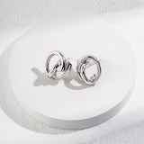 Renee - Minimalist Sterling Silver Spiral Earrings - Pearlorious Jewellery