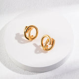 Renee - Minimalist Sterling Silver Spiral Earrings - Pearlorious Jewellery