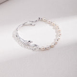 Rhea - Sterling Silver and Freshwater Pearl Bracelet - Pearlorious Jewellery