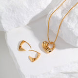 Sabrina - Minimalist Sterling Silver Triangle Hoop Earrings - Pearlorious Jewellery