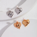 Sage - Broken Heart Sterling Silver and Pearl Earrings - Pearlorious Jewellery