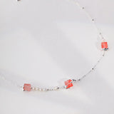 Sakura - Sterling Silver and Pink Crystal Necklace - Pearlorious Jewellery